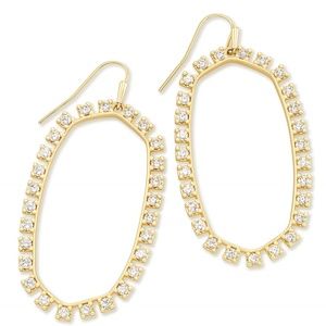 NWT Danielle Open Frame Crystal Earrings